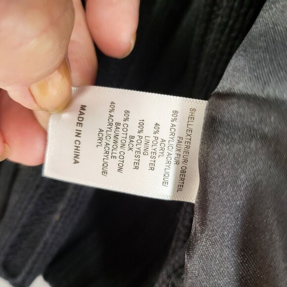 Womens Adrianna Papell Faux Fur Vest Black & Gray Size 1X NWT - Picture 4 of 7